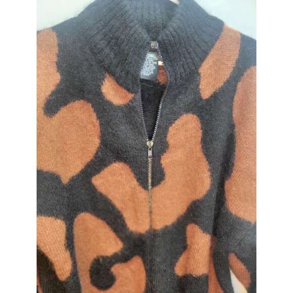 VTG I B Diffusion Colorful Abstract 3D WOOL Art Tunic Sweater Cardigan SZ M - Picture 4 of 7